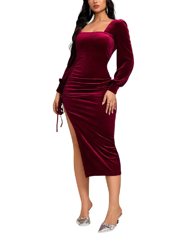 Get The Latest Trends Nino Balcutti Midi Dress Polished Finish