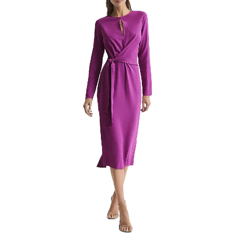 Evening Elegance Womens Faux Wrap Midi Midi Dress Big Savings On Minimalist Office Styles