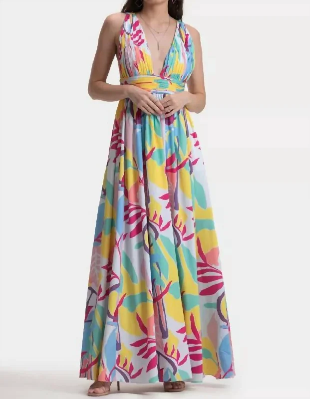 Trend Forward Threads Adena Maxi Dress In Multicolor Hollywood Glam Award - Show Style