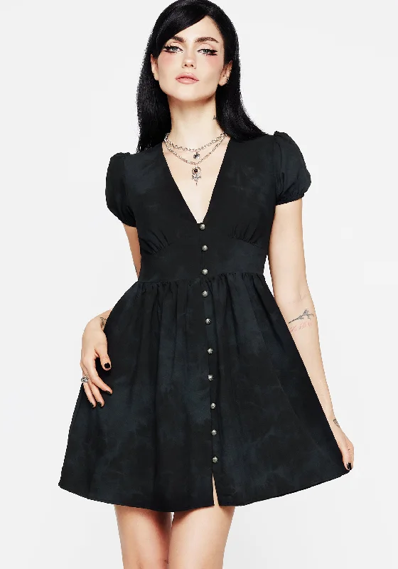 Bid Farewell To The Old Season Gladys Button Up Mini Dress Y2K Nostalgic Fashion Look