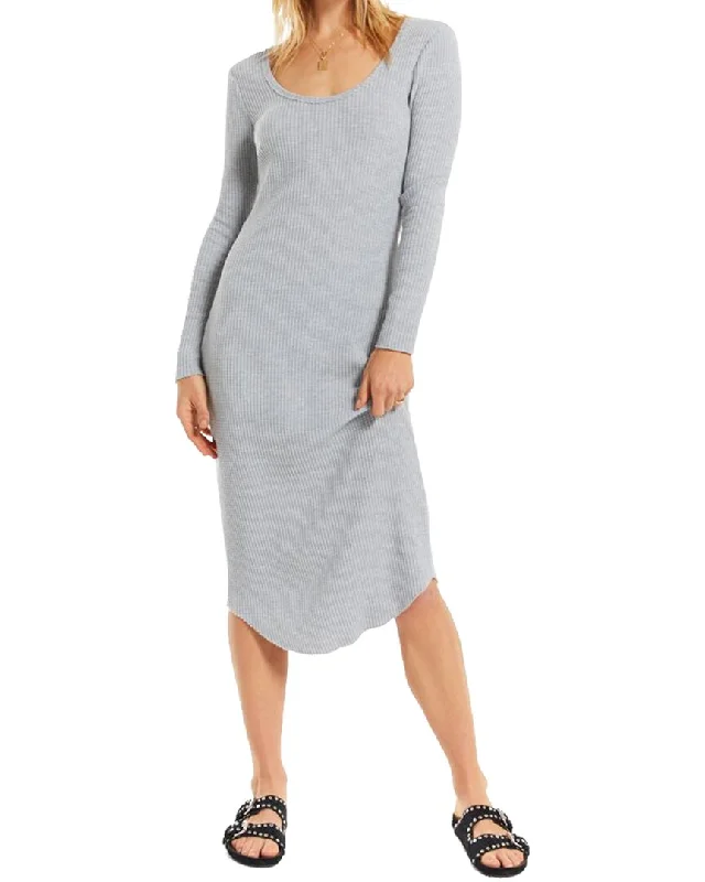 Find Your Unique Flair Z SUPPLY Zoey Waffle Midi Dress Luxury Comfort