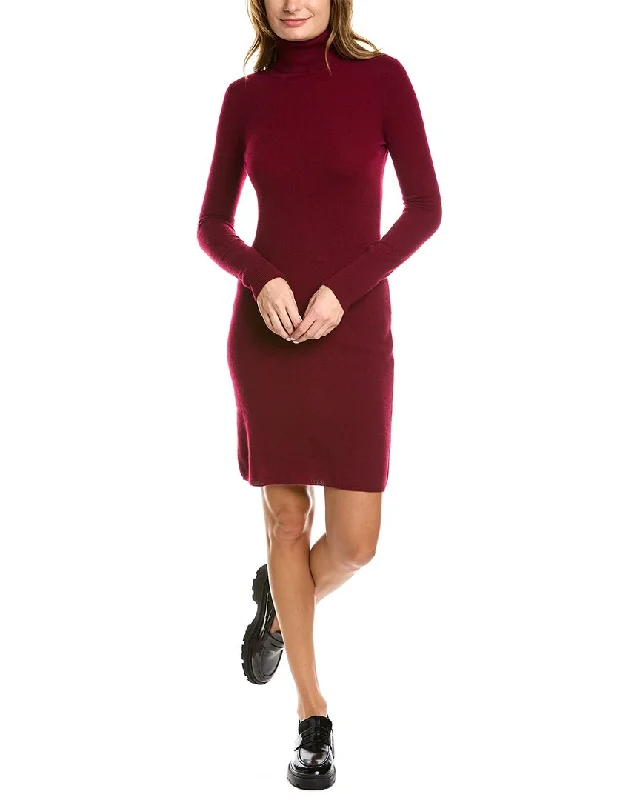 Massive Savings sofiacashmere Cashmere Turtleneck Midi Dress Rustic Countryside Charm Look