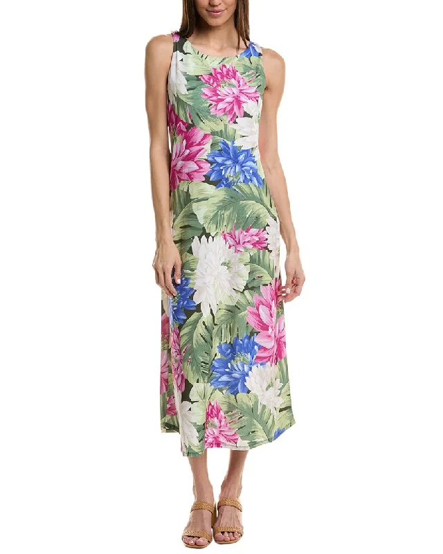 Chic Trends Unveiled Tommy Bahama Lush Lotus Midi Dress Flowy Fabric