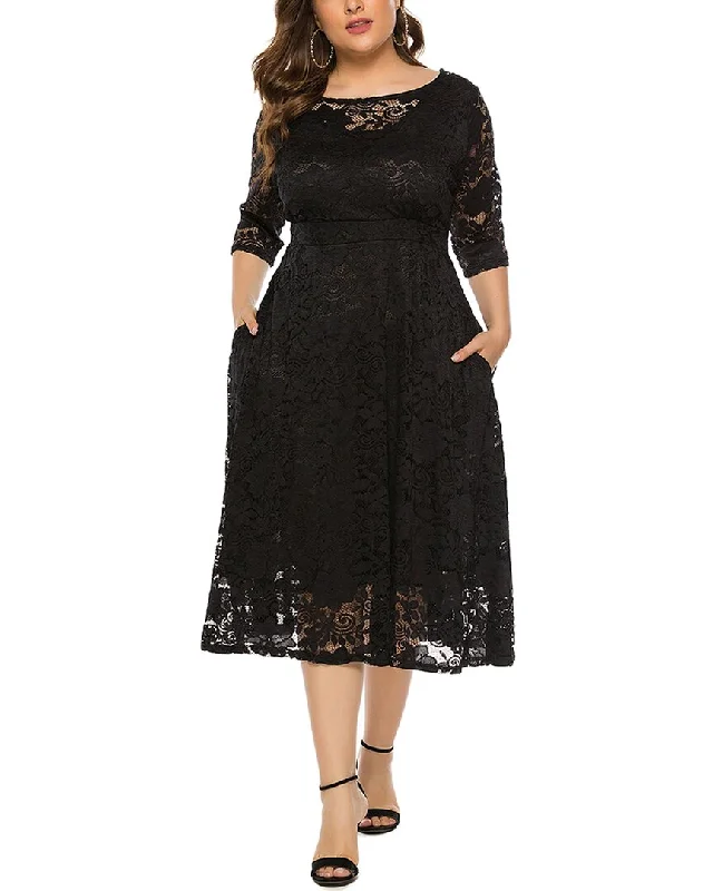 Exclusive Sale ROMANISSA Midi Dress Flowing Silhouette