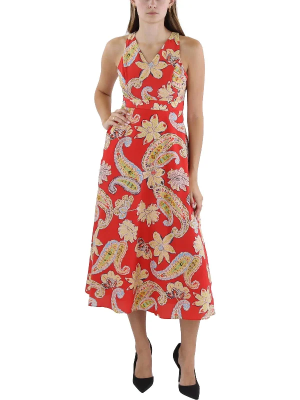 Seasonal Picks Petites Womens Printed Long Maxi Dress Weekend Special