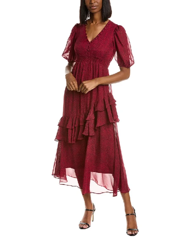 Stupidly Low Prices Taylor Smocked Ruffle Midi Dress Limited - Edition Drops