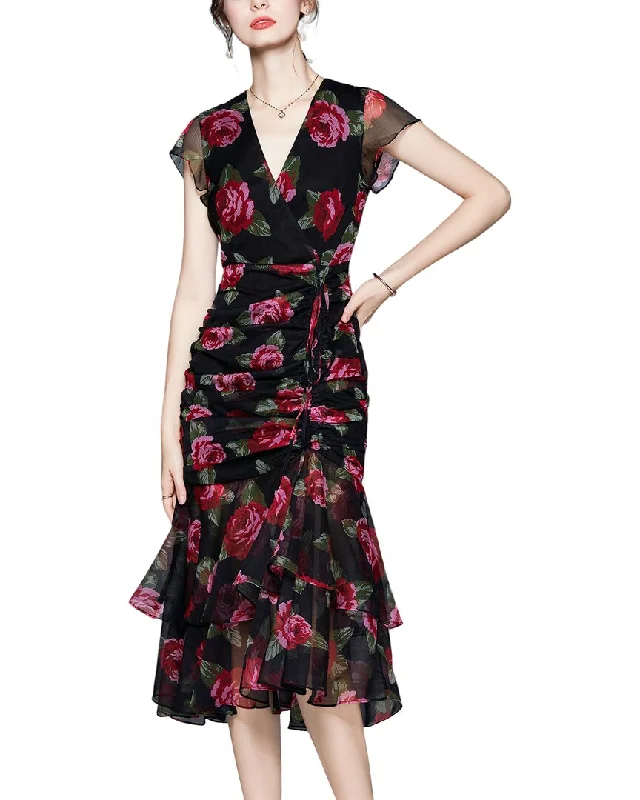 End-Of-Season Clearance Dza Midi Dress Charming Silhouette