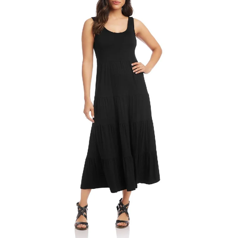 Style Revolution Womens Tiered Long Midi Dress Bold Silhouette