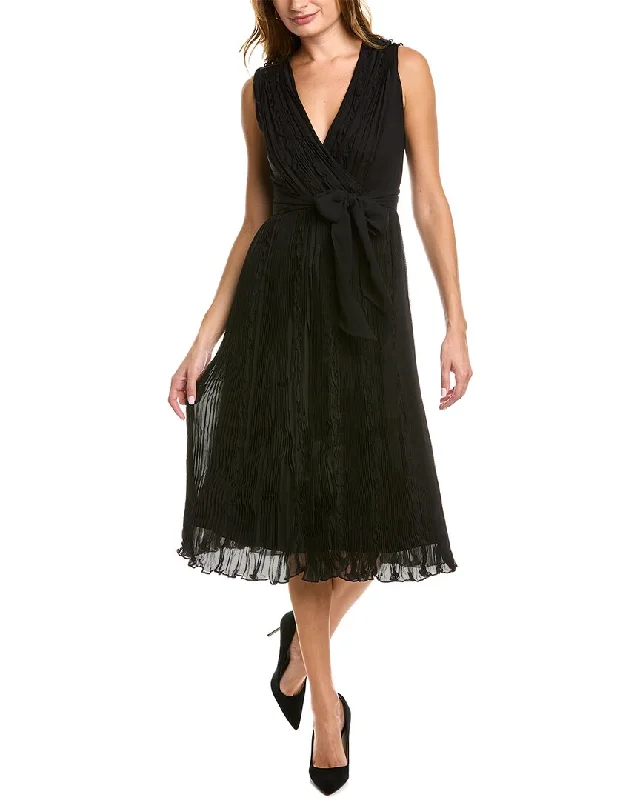 You'Ll Love Us Because Elie Tahari Ruffle Silk Midi Dress Big Savings On Minimalist Office Styles