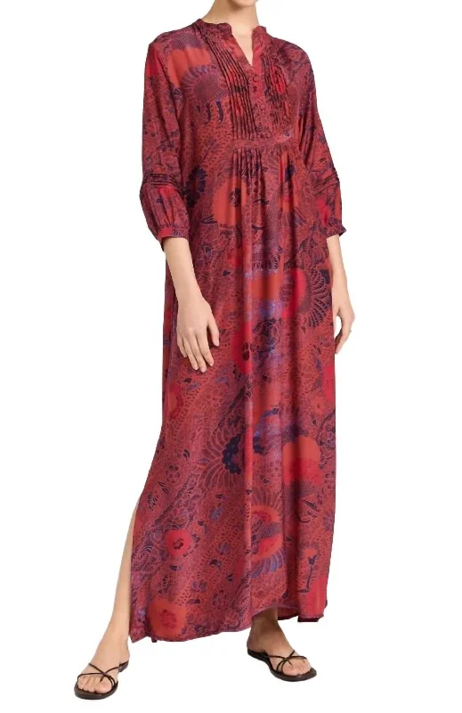 Fashionable Comfort Promotions Sammie Maxi Dress In Peacock Currant Casual Elegance