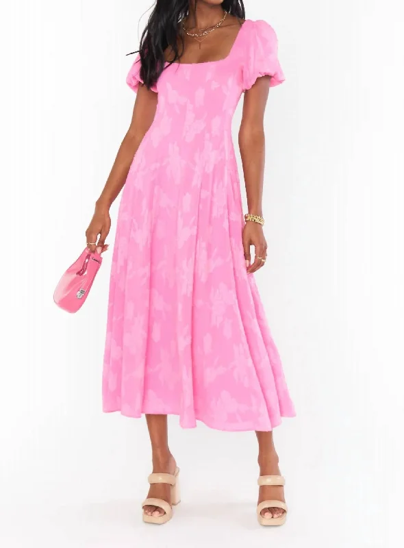 Exclusive Designer Style Deals Mia Midi Dress In Pink Flash Sale