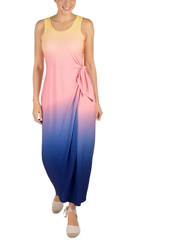 Fresh Styles, Fresh Deals Womens Side Tie Tea Length Maxi Dress Romantic Flair