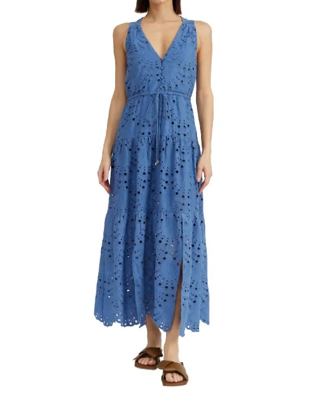 Fashion-Forward Sora Maxi Dress In Blue Flash Sale