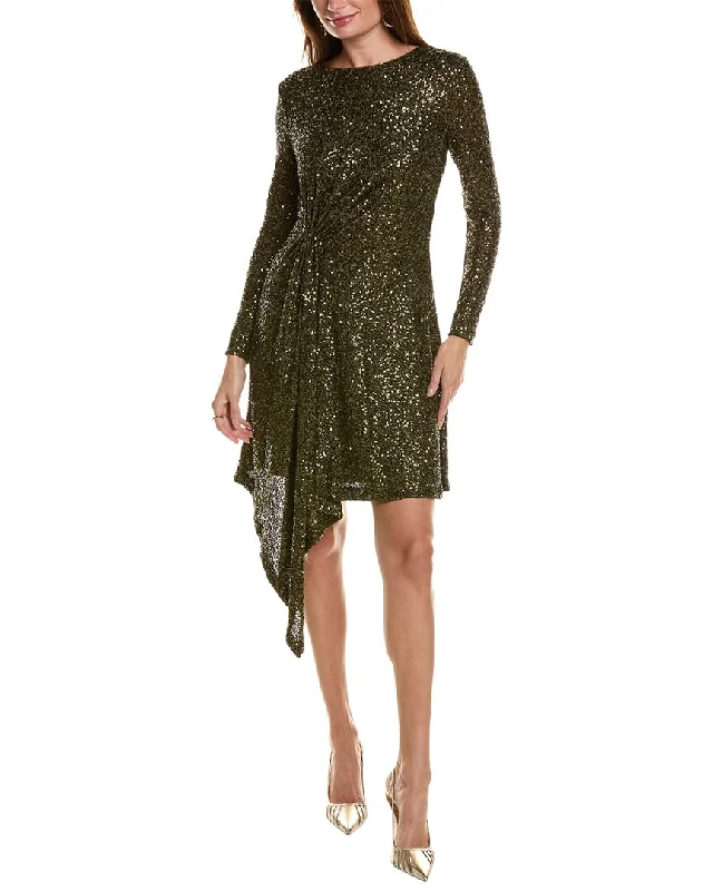 Trendy Street Style Taylor Sequin Mesh Embellished Mini Dress Classic Timeless Elegant Style