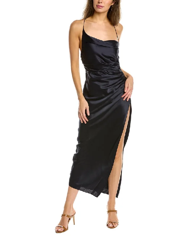 Summer Deals The Sei Silk Midi Dress Elegant Contour