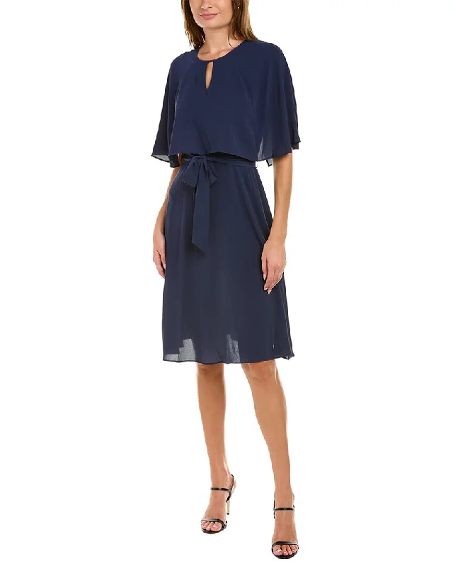 Flash Sale, Don'T Miss London Times Pebble Crepe Midi Dress Elegant Attire