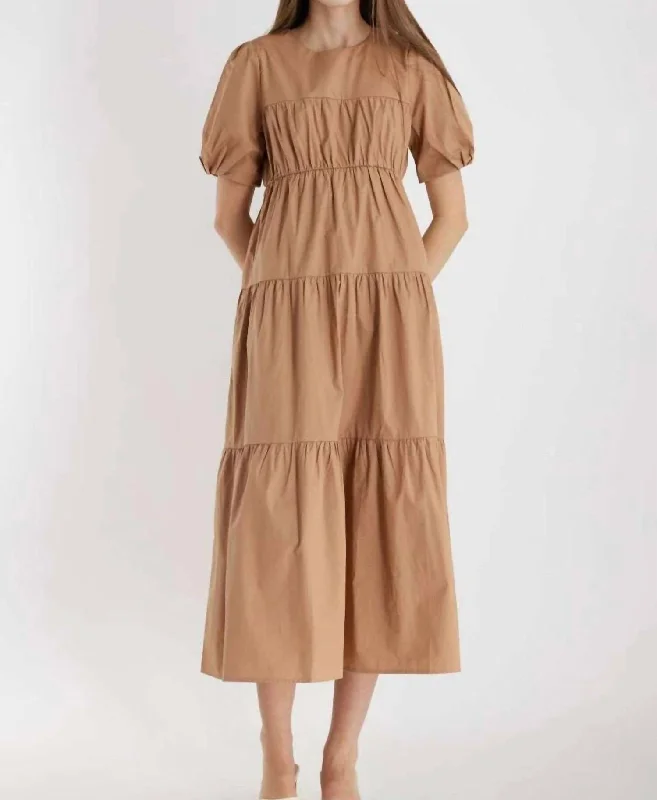 Break Fashion Norms Drea Maxi Dress In Clay Weekend Special