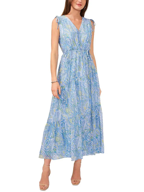 Limited Stock Womens Paisley Long Maxi Dress Refined Simplicity