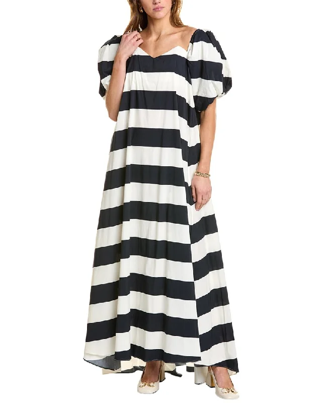 Dive Into Trendy Styles Caroline Constas Palmer Maxi Dress Tropical Island - Inspired Attire