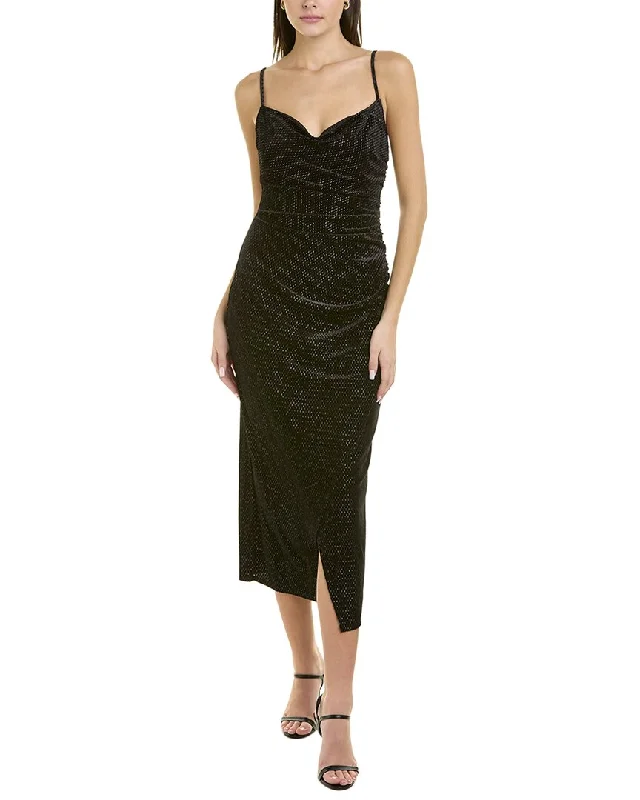 Unbeatable Prices Laundry by Shelli Segal Velvet Midi Dress Alluring Design