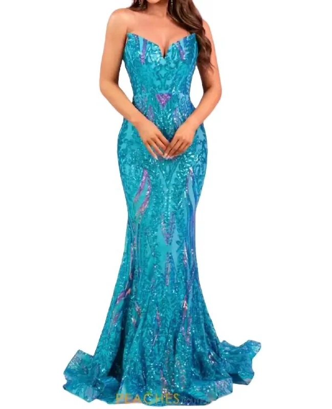 Get The Latest Trends Mermaid Sweetheart Maxi Dress In Blue Turquoise Grab Romantic Date - Night Styles Now