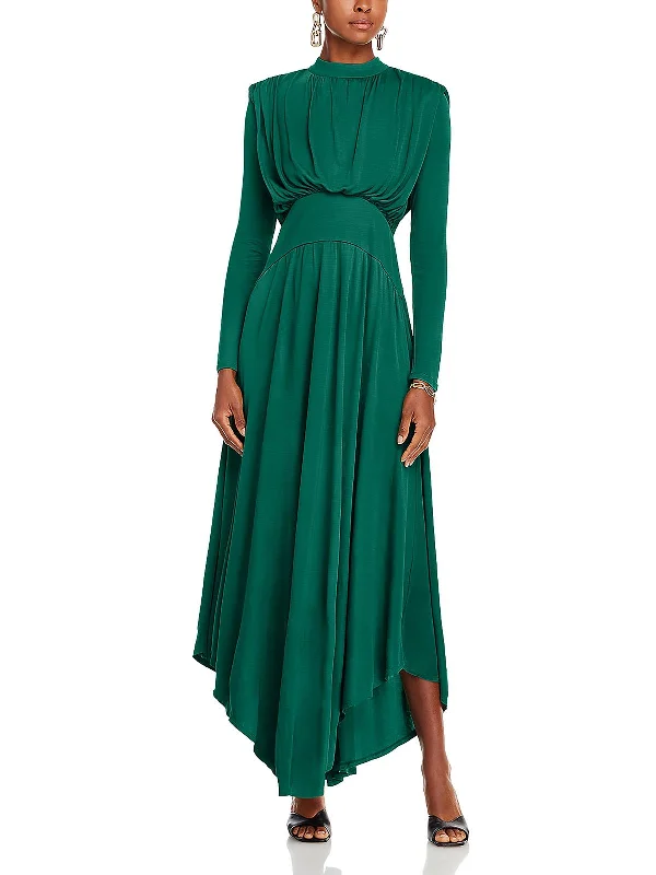 Seasonal Style Discounts Womens Knit High Neck Maxi Dress Graceful Movement