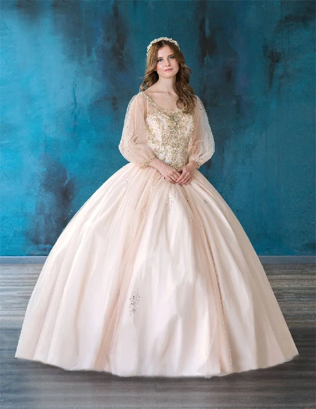 Limited Time Offers Beaded Long Sleeve Quinceanera Dress by Calla KY71289X Tropical Island - Inspired Attire