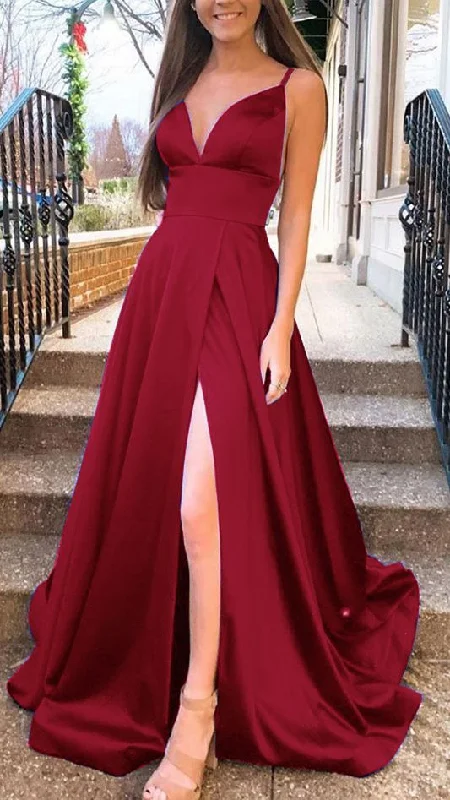 Winter Warehouse Sale wine red long evening dress prom gown    cg12895 Refined Look