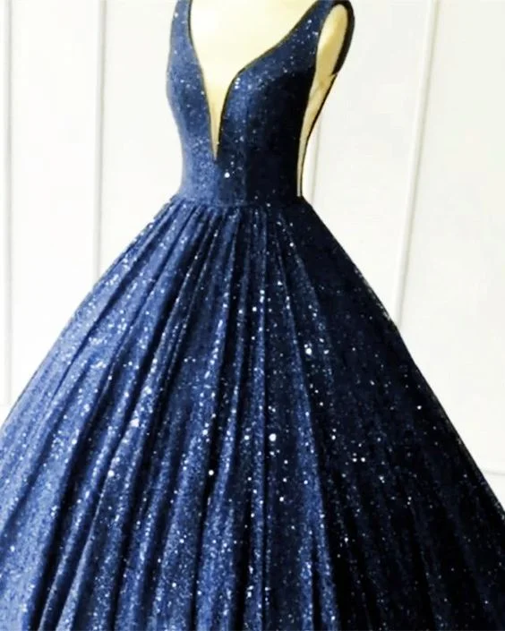 Clearance Sale, All Cheap Sparkle Sequin Prom Dresses Plunge Ball Gown    cg22202 Timeless Elegant