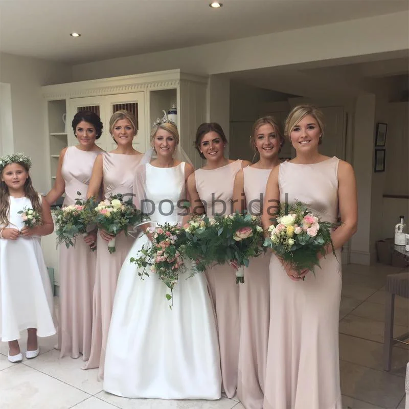 Stylish Statements Long Country Sleeveless Summer Modest Unique Bridesmaid Dresses WG700 Subtle Sophistication