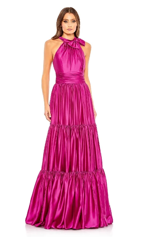 Discover Now Mac Duggal High-Neck Satin Formal Dress 506581 Effortless Style