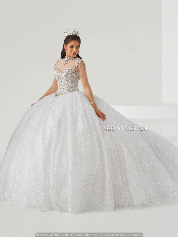 Style Without Limits Sheer Long Sleeve Quinceanera Dress by House of Wu 26009 Elegant Attire