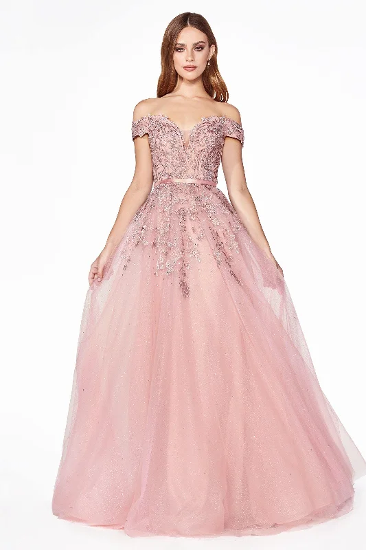 Seasonal Trends Cinderella Divine KV1049 Prom Long Formal Off Shoulder Ball Gown Sophisticated Cut