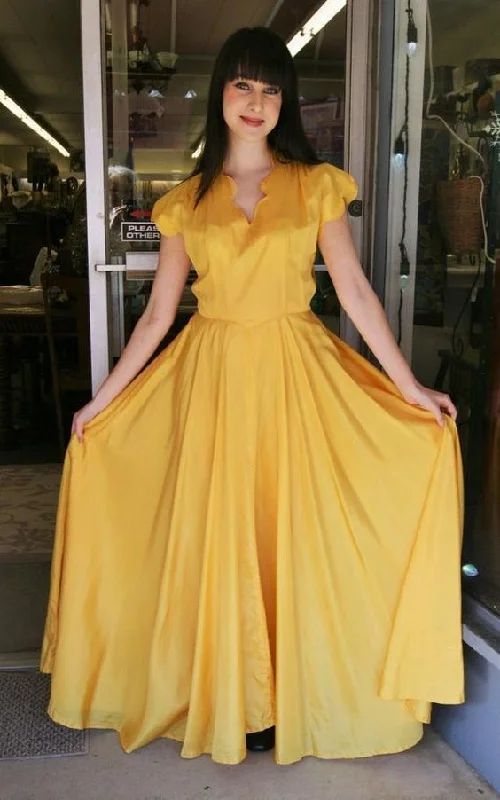 Trendy Threads Vintage Yellow Formal Gown Prom Dress   cg9768 Weekend Special