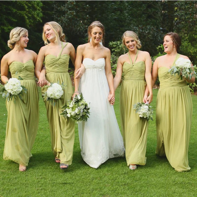 Timeless Style Promotions Sage Green Mismatched Boho A-line Flowy Long Bridesmaid Dresses, BD3116 Feminine Grace