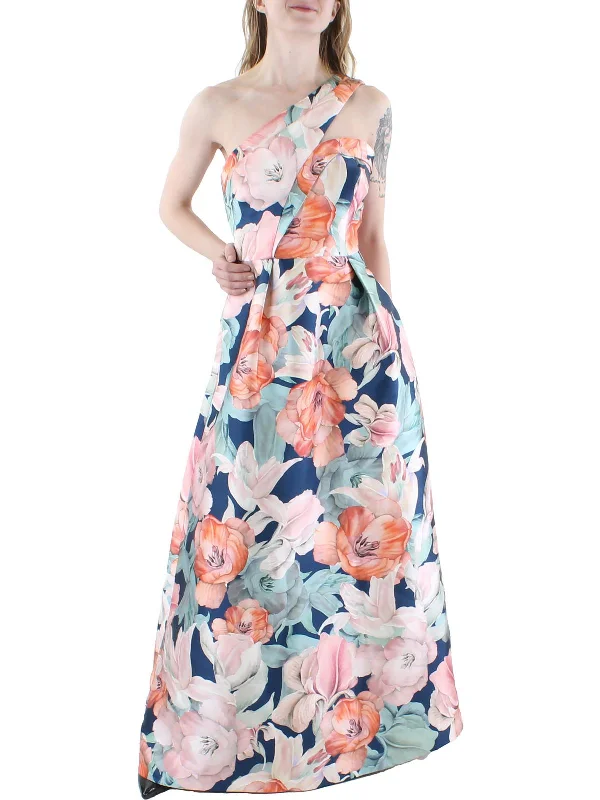 Stupidly Low Prices Womens Floral One Shoulder Evening Dress Elegant Contour