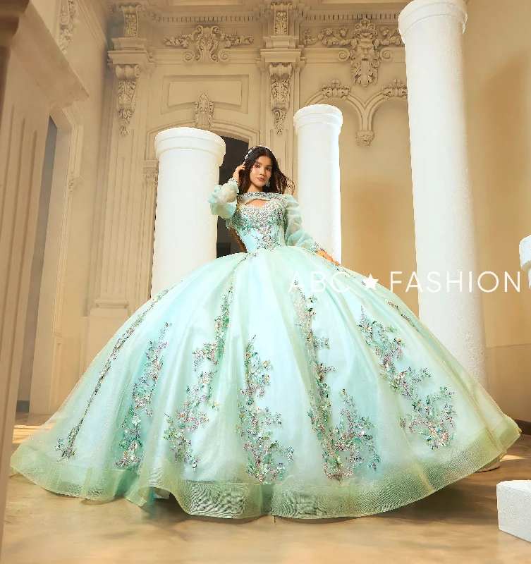 Flash Sale Fever Long Sleeve Quinceanera Dress by Ragazza EV59-659 Mid - Season Sale