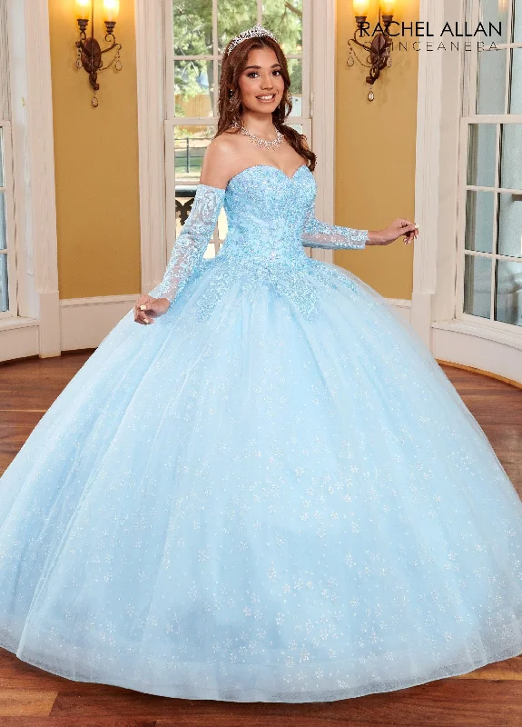 Exclusive Discounts Strapless Long Sleeve Quinceanera Dress by Rachel Allan RQ1116 Modern Glamour