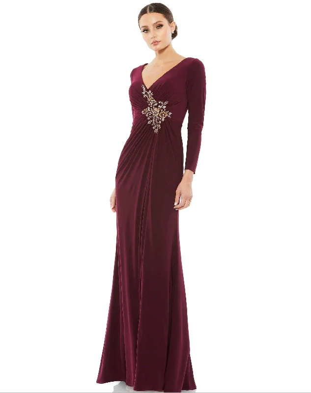 Special Offer For You Mac Duggal 67848 Long Sleeve Formal Evening Dress Modern Romance