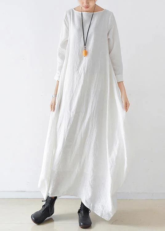 Stylish Looks 100% o neck long sleeve dresses pattern white Kaftan Dresses Ethnic Cultural Event Wear