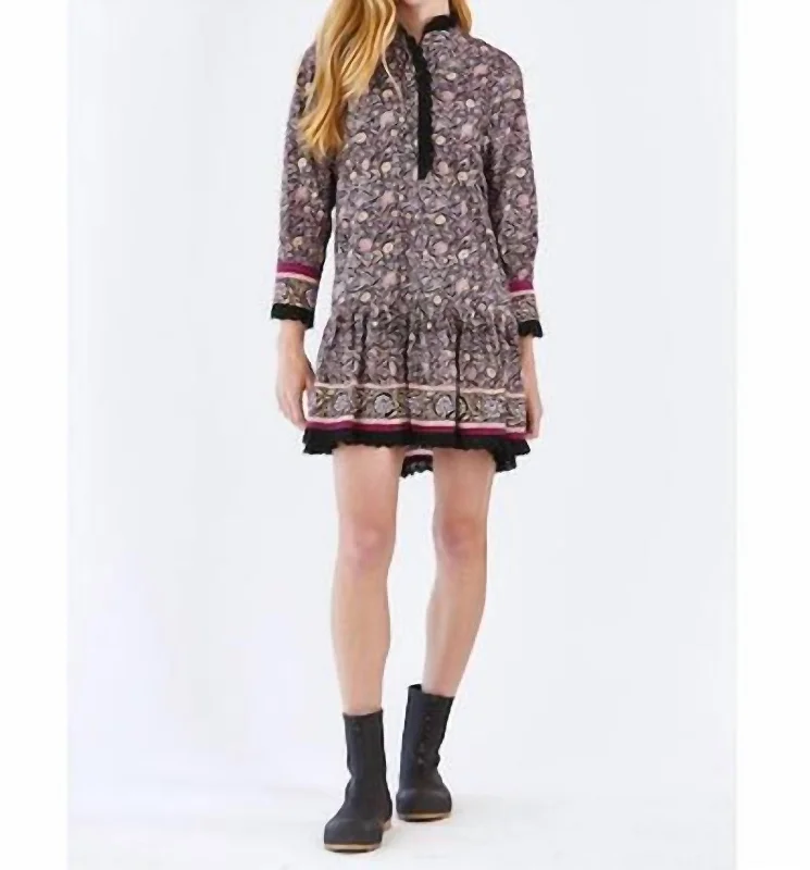 Cozy Comfort Style Sale Carter Dress In Midnight Floral Effortless Sophistication