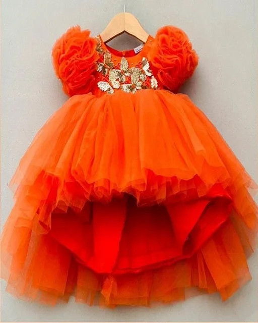 Fashion Forward, Function First Pre-Order: Orange Butterfly High Low Gown Chic Allure