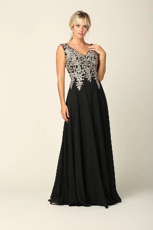 Chic & Cozy Collection Long Mother of the Bride Chiffon Formal Dress Sale Flowing Silhouette