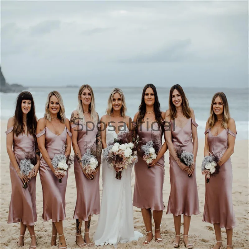 Huge Discounts This Week Cheap Simple Rose Short Soft Hot Bridesmaid Dresses WG763 Flowing Silhouette