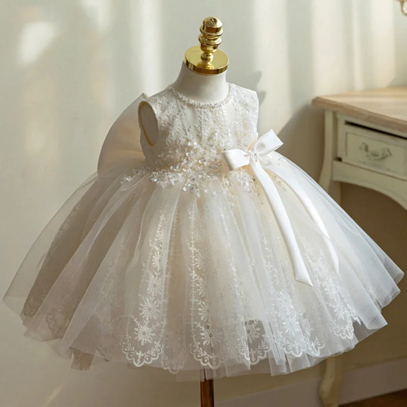 Unbeatable Prices Baptism Dresses Baby Girl Pageant Princess Dress Toddler Summer Sleeveless Lace Birthday Party Dresses Effortless Comfort