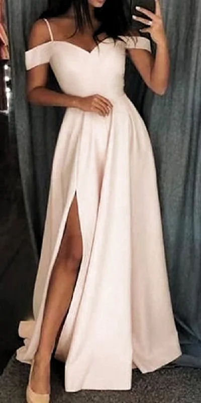 Huge Price Cut 2020 Off Shoulder Long Prom Dresses Fashion Long Evening Gowns Custom Made Long School Dance Dresses Pagent Dresses   cg10175 Dreamy Draping