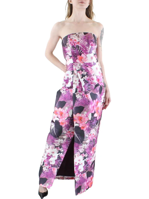 Insane Discount Onslaught Womens Floral Column Evening Dress Graceful Movement