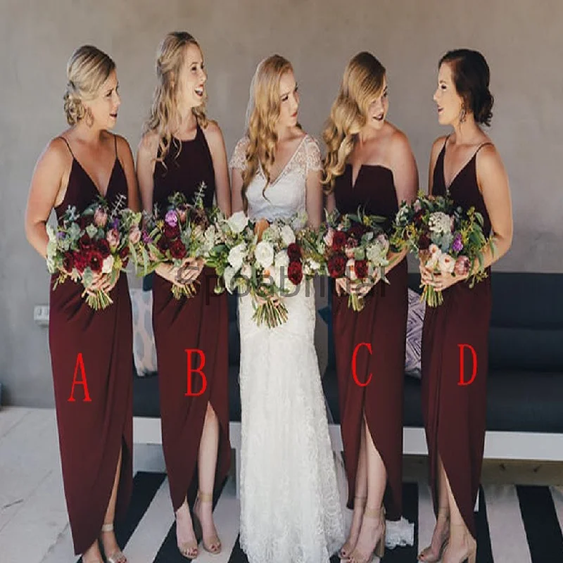 Fall Sale, Prices Drop Mismatched Short Straps Simple Popular Bridesmaid Dresses WG752 Modern Glamour