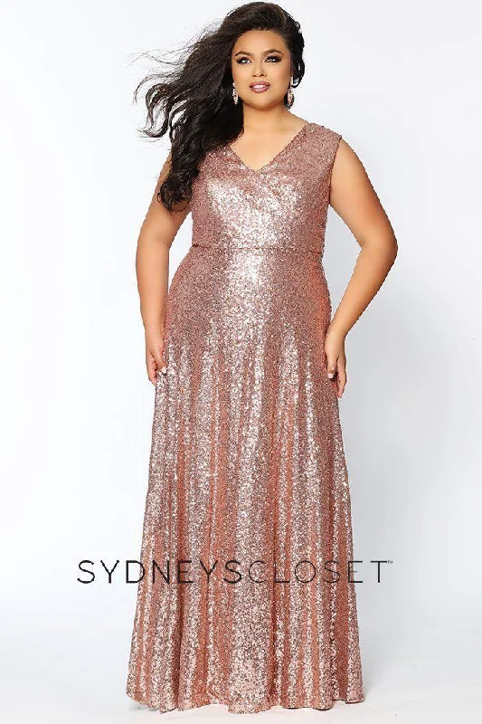 Sleek Style Discounts Sydneys Closet Prom Plus Sizes Sleeveless Long Gown Luxe Layering