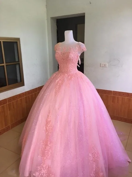 Limited Time Flash Sale Princess Pink Long Prom Dress Ball Gown   cg18351 Classic Appeal